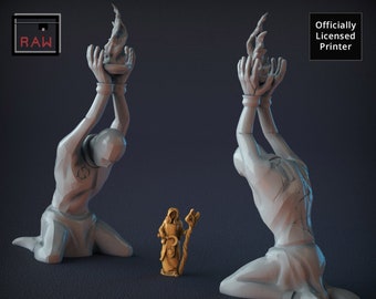 Captive Statues D&D terrain 28mm | 32mm | Dungeons and Dragons | DnD | Pathfinder | Starfinder | Tabletop RPG | Wargaming |
