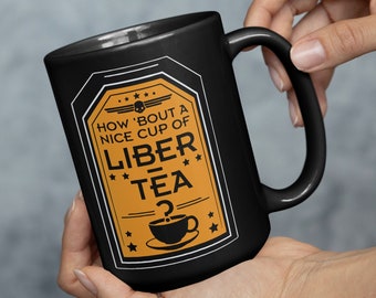 Helldivers 2 Liber-Tea Mug 11oz 15oz, How About a Nice Cup of Liber-Tea!?, Super Earth, Birthday Gifts, Gifts for Him, Anniversary