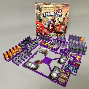 Zombicide 2e editie token- en kaartorganizer | Perfect voor kaarten met of zonder sleeve | Doosinzet | Kaartladen | Accessoires | Bordspellen