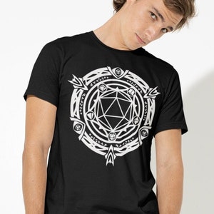 D20 Magister Arcana Circle | UNISEX T Shirt Dungeon Master DM Gift | Dungeons And Dragons Tee | DnD Game | Tabletop Rpg
