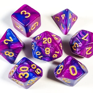 Purple Haze, DnD Dice Set, Dice Set for Dungeons and Dragons, Role Playing Games, Polyhedral dice set, Limited Edition, DM Gift, Favors