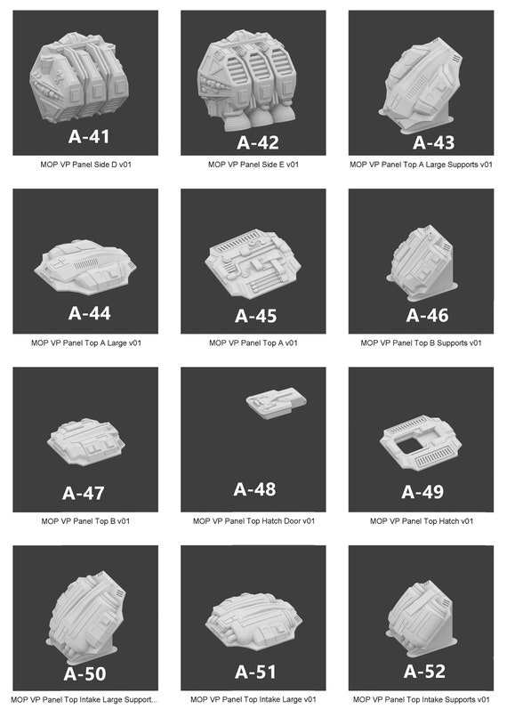 Modular Spaceship Vehicle Customizable Parts Collection 1 28mm