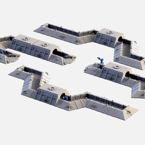Trenches Scatter Area Terrain | 28mm 32mm Tabletop Wargaming | Roleplaying Game | Starfinder | Legion | Txarli Factory