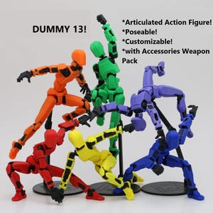 Dummy 13 Articulated Action Figure, TI3 Titan, 3D Printed Figure, Office Toy Anime, Dummy 13 accessories, dummy 13 skeleton, dummy 13 XL