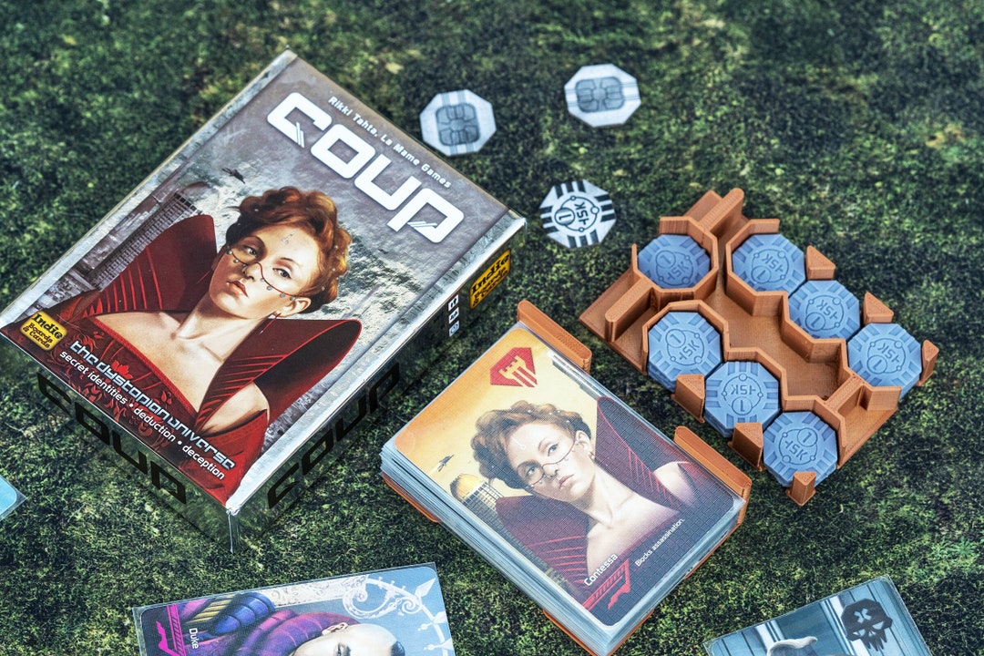 Coup Card Game Organizer Insert with Reformation Expansion free 3D model 3D  printable