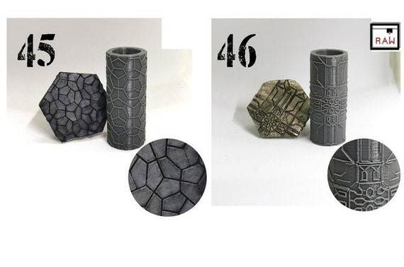 Textured Rollers Collection 3 Clay Foams D&D Terrain 28mm 32mm Dungeons and  Dragons Dnd Polymer Clay Pattern Tabletop RPG 