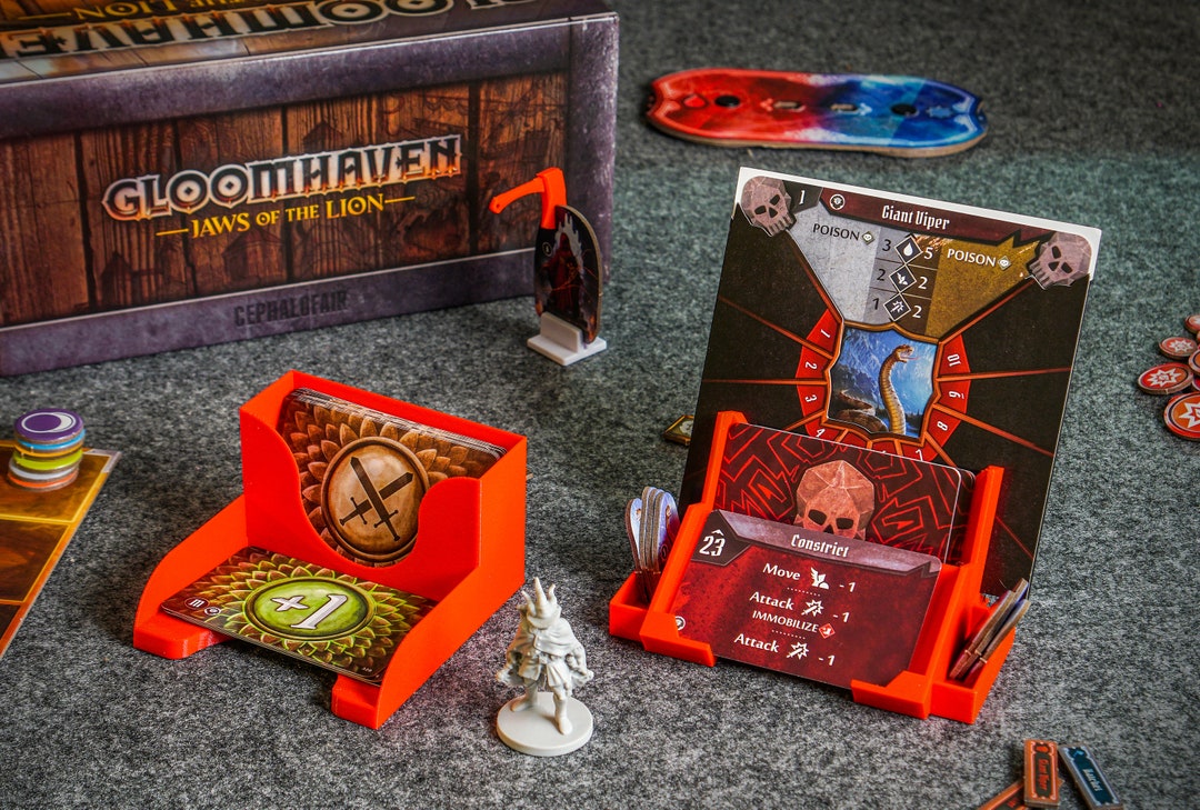 Gloomhaven Monster Card Deck and Attack Modifier Holder | Jaws of the ...