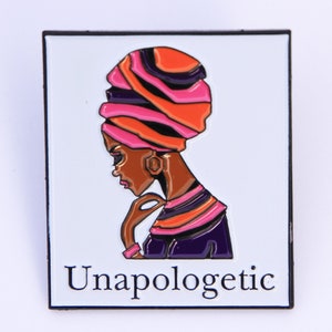 Unapologetic Nubian Queen pin badge image 1