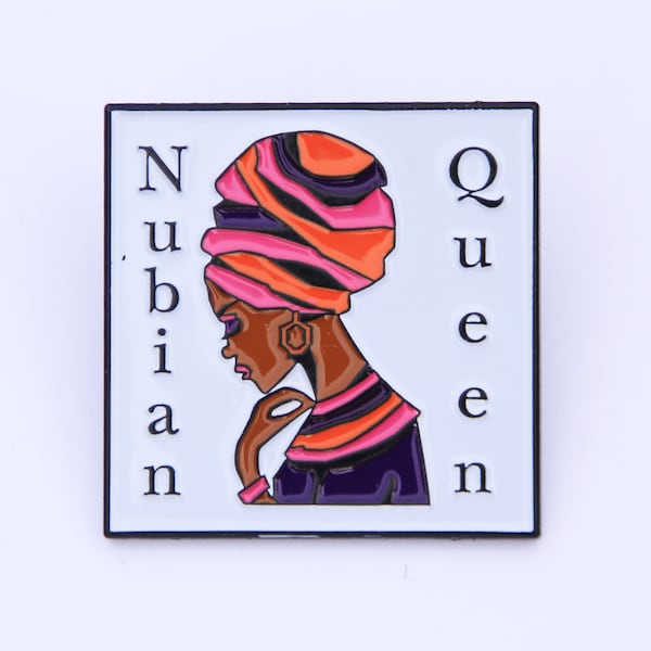 Nubian Queen enamel pin badge