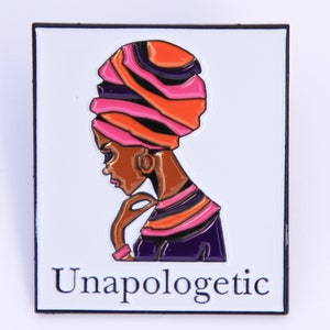 Unapologetic Nubian Queen pin badge image 3