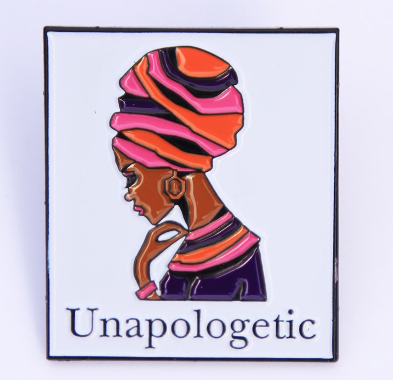 Unapologetic Nubian Queen pin badge image 3