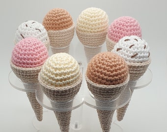 Ice Cream Cone + Ball Crochet Pattern - in English - PDF