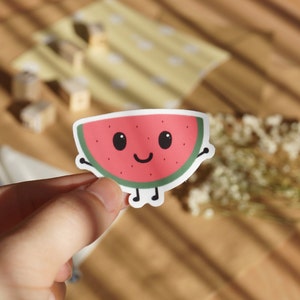 Süßer Wassermelonen Sticker | StickerMule Qualität | wasserfestes Vinyl matt | Kawaii Früchte