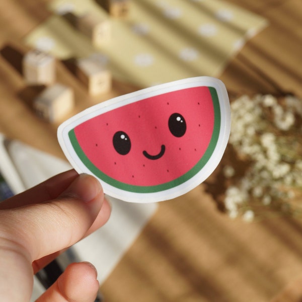 cute watermelon sticker | easy peel | StickerApp quality | waterproof vinyl glossy | kawaii fruit