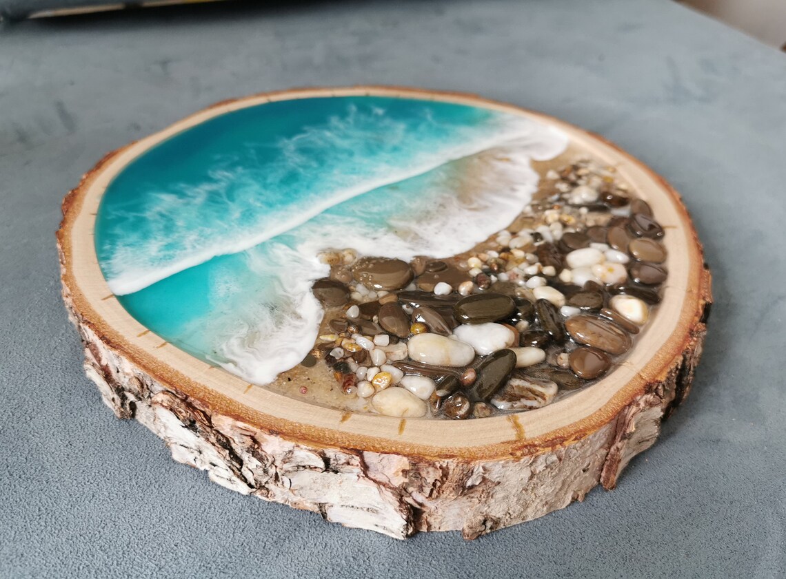Wave Resin Art Ocean Wall Decor Ocean Resin Art Resin Beach 3D Etsy