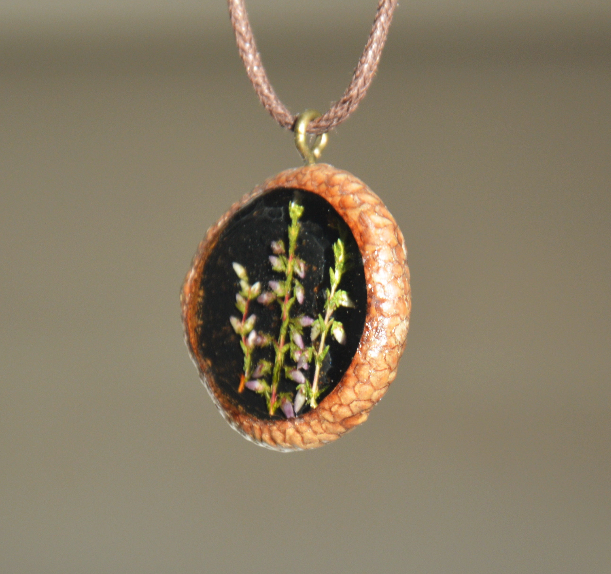 Real Flower Necklace Resin Jewelry Real Flower Jewelry Pressed Flower Necklace Heather Necklace Dried Flowers Gift For Her