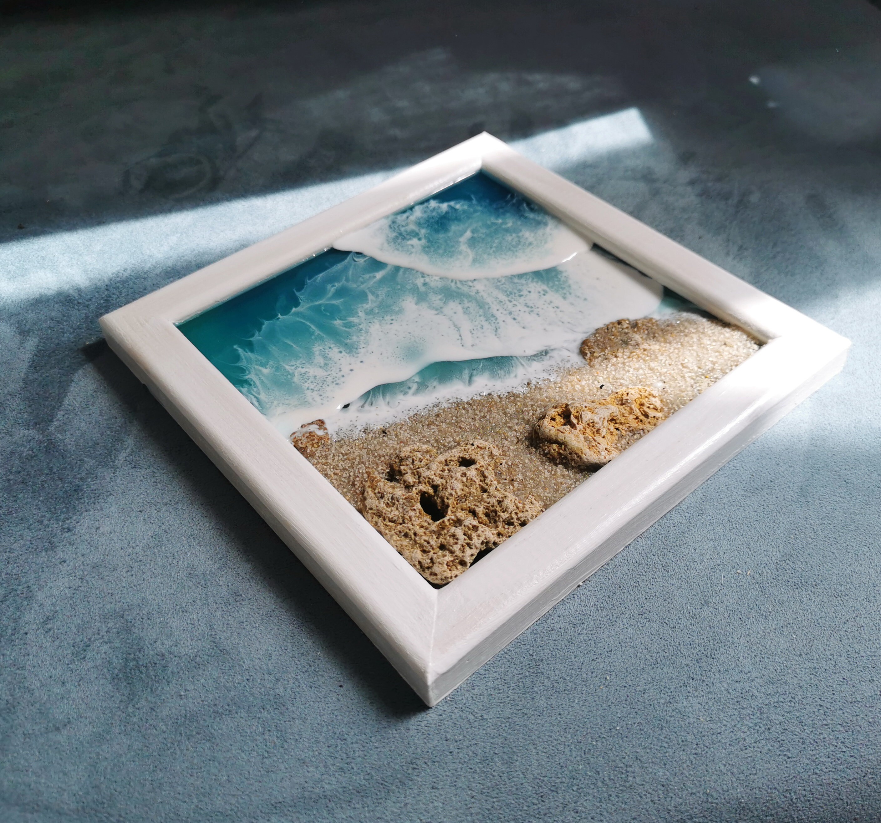 Sea Waves Wall Art Resin Ocean Wall Hanging Resin Beach Wall Etsy