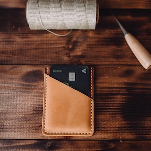 Gepersonaliseerde kaarthouder, minimalistische kaarthouder, lederen kaarthouder, creditcardhouder, cadeau voor mannen, aangepaste kaarthouder