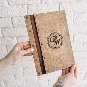Wood folder menu A4 (US Letter), Bar Menu, Menu Book,Restaurant Menu Folder, wooden Menu Cover, Menu Board, Custom wood menu,  Menu Holder
