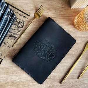 Custom Leather Menu Cover with Logo Embossing — Personalized Restaurant Menu Holder, Elegant Leather Menu Folder, Branded Cafe Menu sleeve