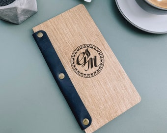 Personalized Wood Receipt Presenter Check Cover Check Presenter Wood Check Holder Restaurant Decor Wooden Bill Holder Custom Check Holder