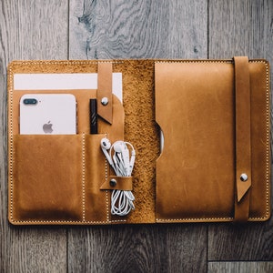 Personalized iPad mini leather folio,Leather organizer for iPad mini, Leather case fo Ipad mini 6 gen, 2021