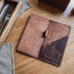 Restaurant bill holder, Leather bill holder, Personalized leather receipt holder,Leather check holder,  check presenter with logo
