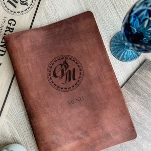 Skórzane menu A5, Menu barowe, Książka menu, Folder menu restauracji, Skórzana okładka menu, Tablica menu, Niestandardowa okładka menu, Uchwyt na menu koktajlowe