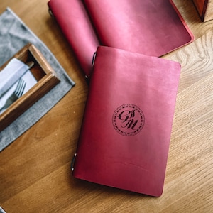 Restaurant Menü Ordner, Leder Menü A5, Bar Menü, Menü Abdeckung, Leder Menü Abdeckung, Weinkarte, Benutzerdefinierte Menü Abdeckung, Rote Leder Menü Halter