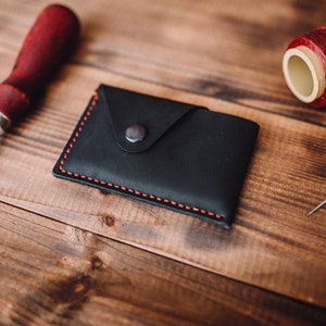 billetera de tarjeta de cuero, titular de tarjeta de crédito, titular de tarjeta de cuero, titular de tarjeta de cuero delgado, estuche de tarjetas de cuero, billetera de tarjeta minimalista