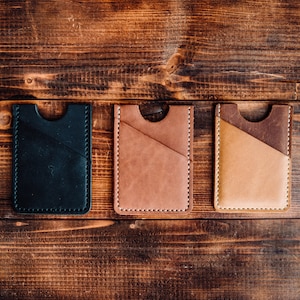 Kleiner Kartenhalter aus Leder, Minimaler Kartenhalter, Leder Kartenetui, Minimalistischer Kartenhalter, Kartenetui, Personalisierter Kartenhalter