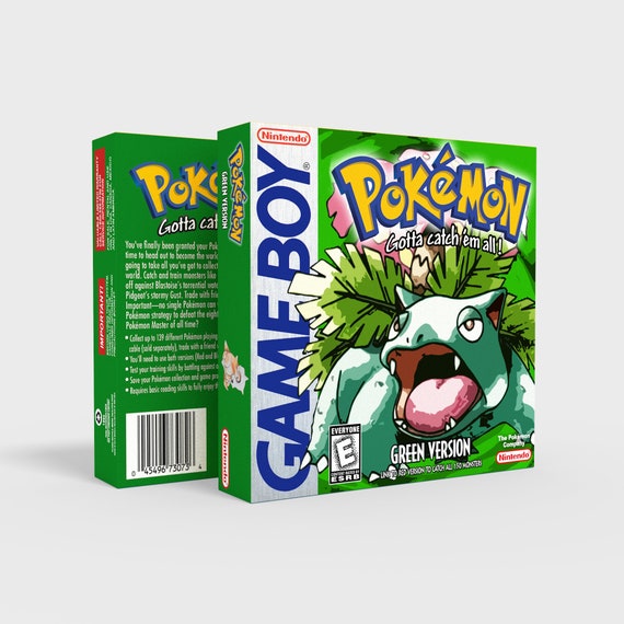 その他 POKEMON GREEN TRUMP Pokemon Green Game Boy - Replacement Box - Etsy