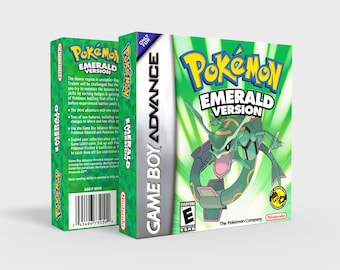 GameBoy Advance Pokemon Emerald - Caja / Estuche de reemplazo reproducido - Alta calidad