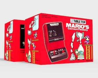 Mario's Cement Factory Table Top - Reproduced Box - Etsy Canada