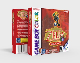 Zelda Oracle of Seasons - Reproduced Replacement Box | Case - High Quality