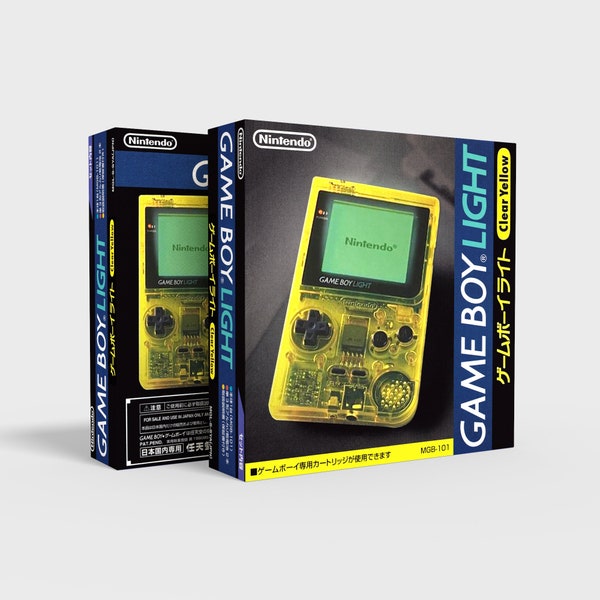 Game Boy Light Clear Yellow [Japan] - Reproduced Replacement Box | Case - High Quality