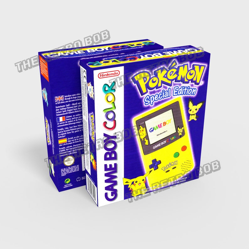 Gameboy Color Console Pikachu Pikachu Game Boy Color Console – Replacement Box - Etsy