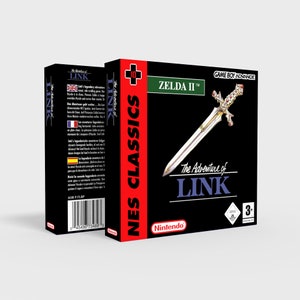 NES Classics - The Adventure of Link - Reproduced Replacement Box | Case - High Quality