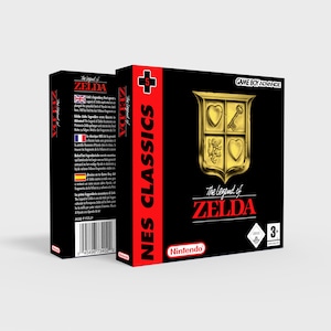 NES Classics - The Legend of Zelda - Reproduced Replacement Box | Case - High Quality