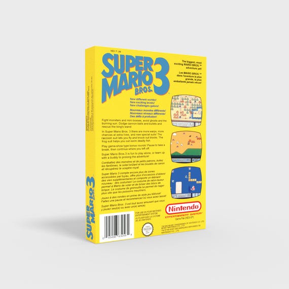 スーパーマリオブラザーズ3 NES - 交換用ボックス - Etsy 日本