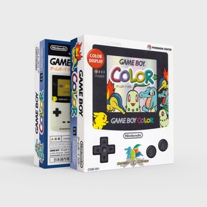Game Boy Color - Zilver Japan - Gereproduceerde vervangende doos | Hoes: hoge kwaliteit