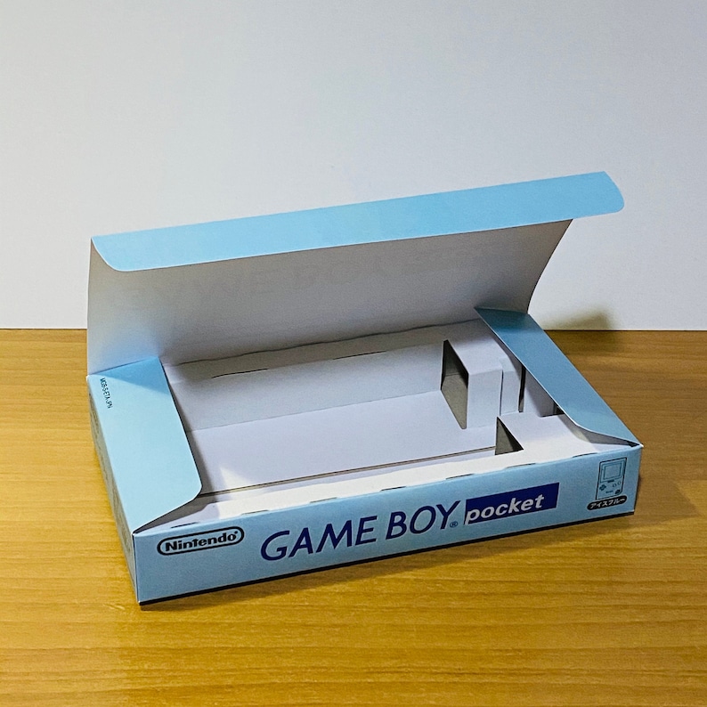 Game Boy Pocket [ice Blue] – Replacement Box - Etsy