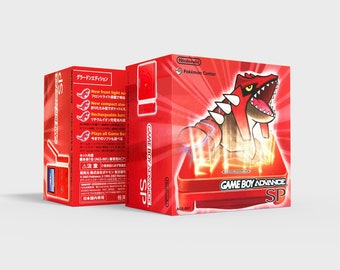 Game Boy Advance SP [Groudon] - Reproduced Replacement Box | Case - High Quality