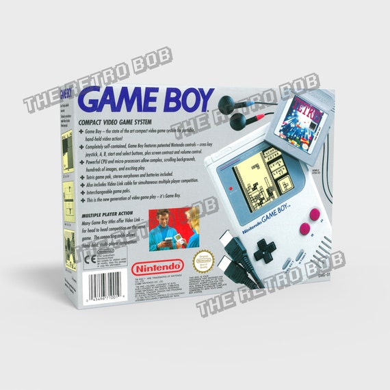 Game Boy Console US Reproduced Replacement Box Case 