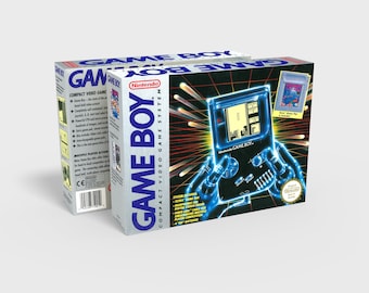 Game Boy Console & Tetris [UK]- Reproduced Replacement Box | Case - High Quality