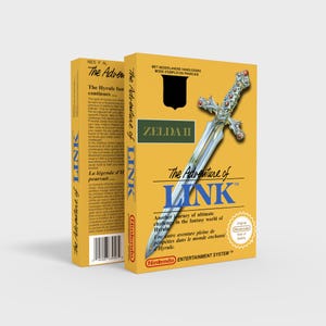 Zelda II The Adventure of LINK - Reproduced Replacement Box | Case - High Quality