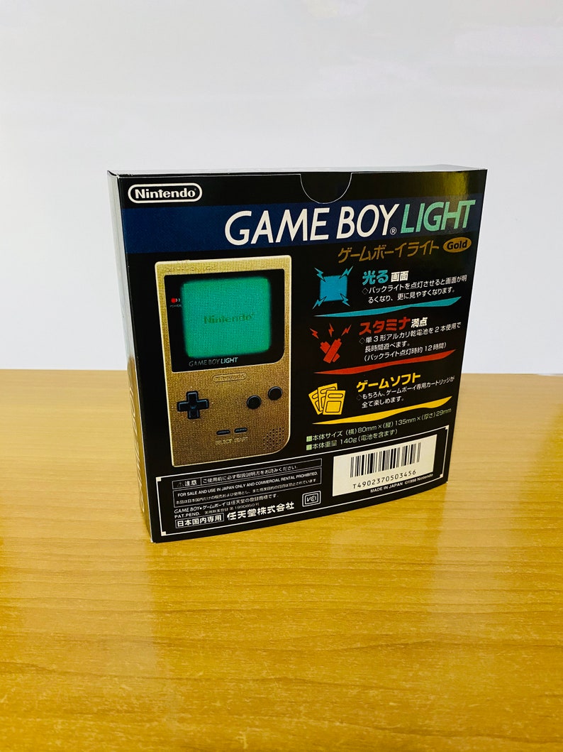 Game Boy Light Gold Japan Reproduced Replacement Box Etsy