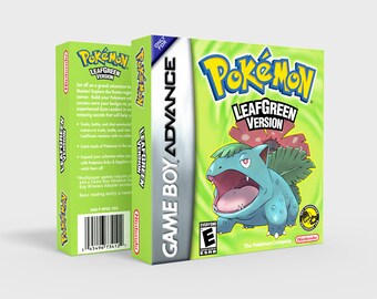 GameBoy Advance Pokemon LeafGreen Reproduced Replacement Box Case  High Quality