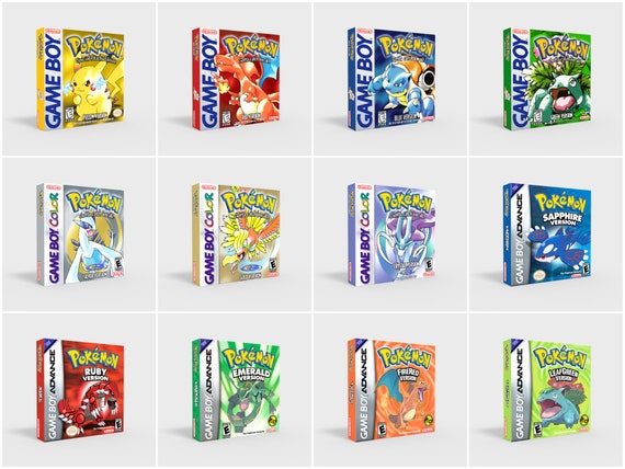 Pokemon All Versions Reproduction Replacement 12 Boxes for 