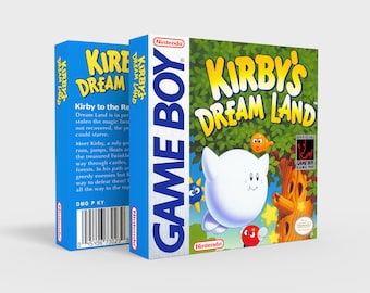 Kirby&#39;s Dream Land - Reproduced Replacement Box | Case - High Quality
